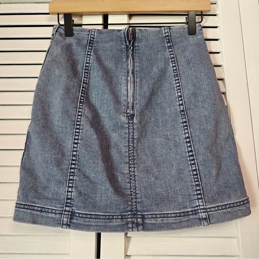 NWOT • Free People • Denim Mini‎ Skirt - Picture 4 of 8